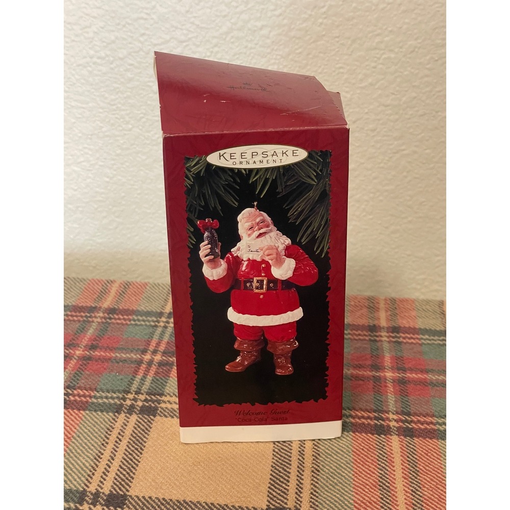 Hallmark Keepsake Ornament 1996 Coca-Cola Santa Welcome Guest Red QX5394